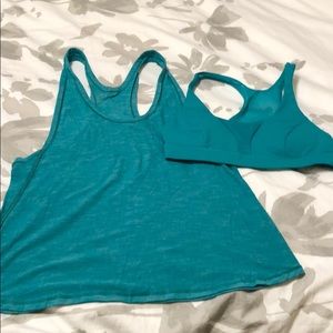 lululemon tank top with sports bra...